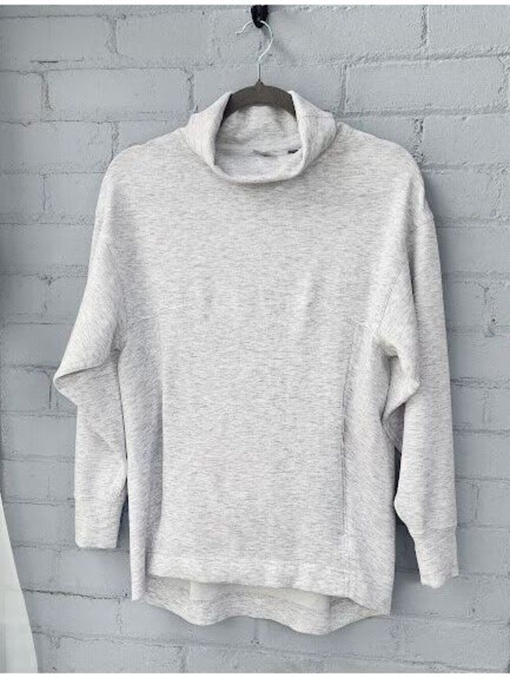 Danskin Soft Mock Neck Pullover XS Gray Cozy Athleisure Sweatshirt